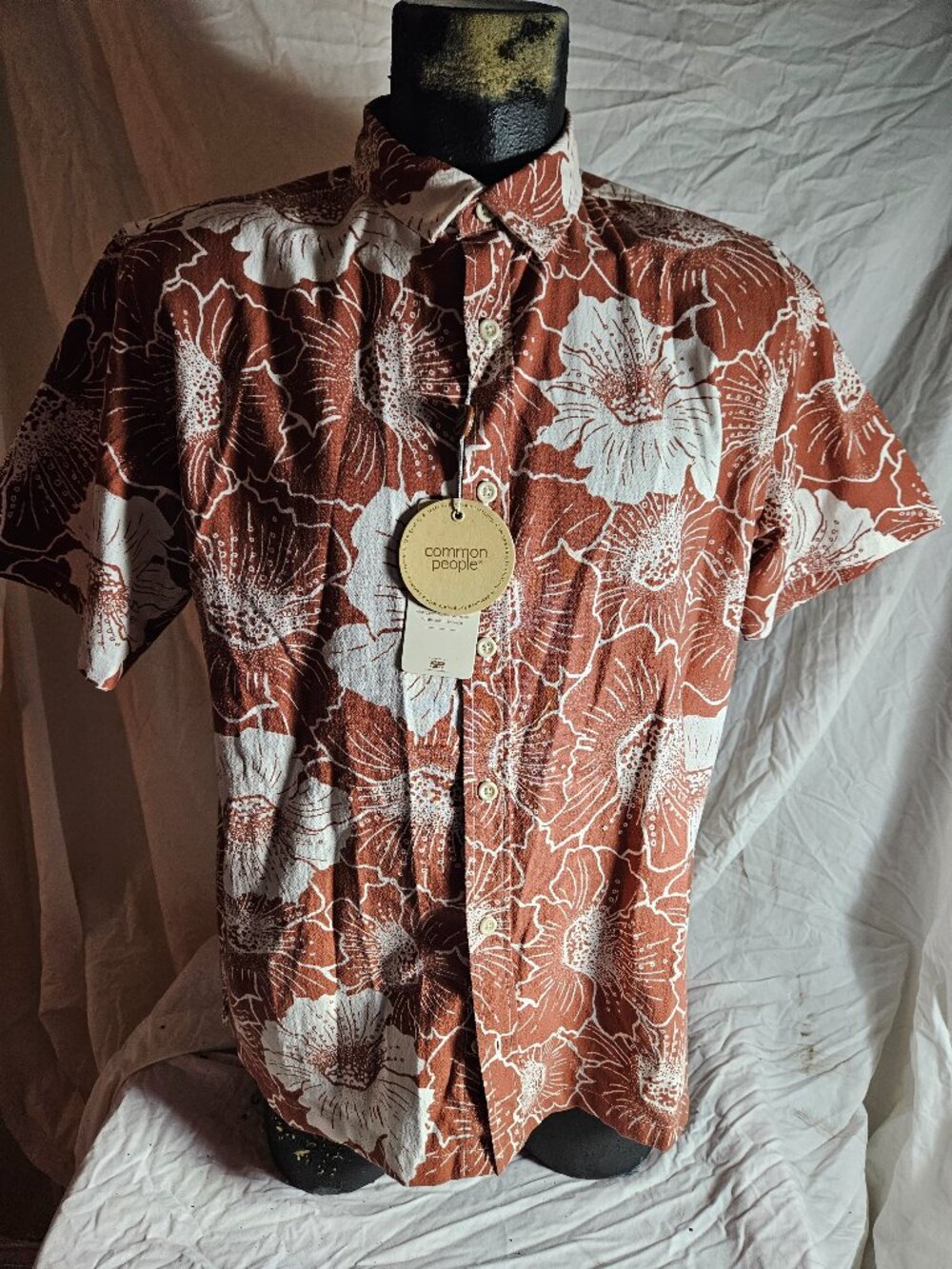 Common People Clothing Men's Floral Print Camp Shirt NEW Sz M Medium